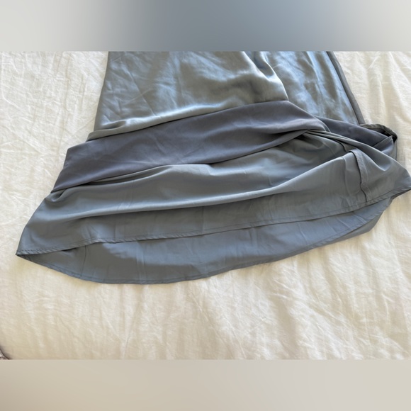 Meshki Blue Strapless Gown for Weddings with Matching Tie (optional) - Picture 10 of 11